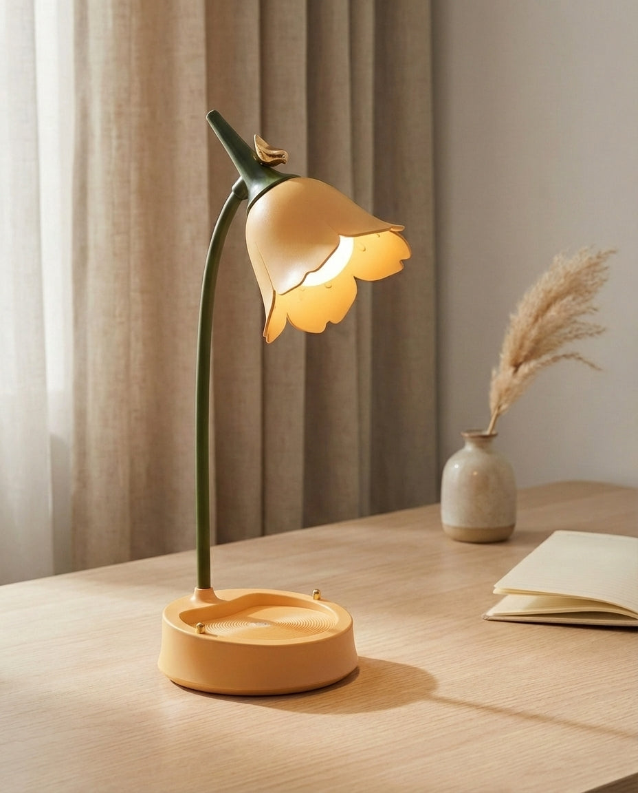 Kukkalampppu pöydälle | BloomGlow – Kosketushimmennys LED