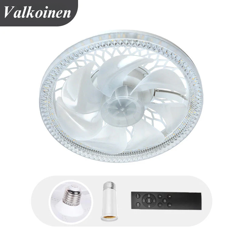 #2-in-1 Hiljainen Säädettävä Tuuletinvalaisin Kauko-ohjauksella