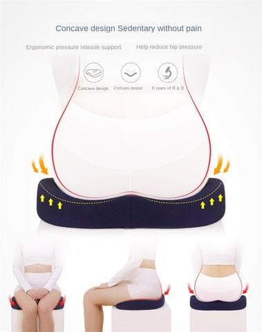 ErgoComfort™ Lonkkatukea Antava Tyyny – Pehmeä memory foam -istuintyyny pitkään istumiseen