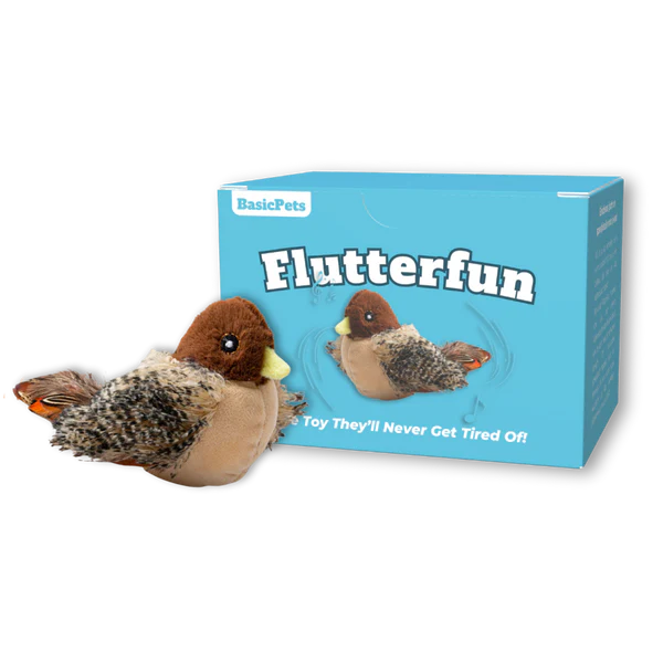 FlutterFun™ Interaktiivinen Kissanlelu – Lepattaa, Sirkuttaa ja Ladattava USB:llä