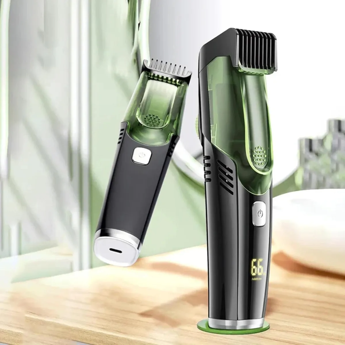 VacuumRazor™ – Johdoton parranajokone imutoiminnolla ja säädettävillä pituuksilla