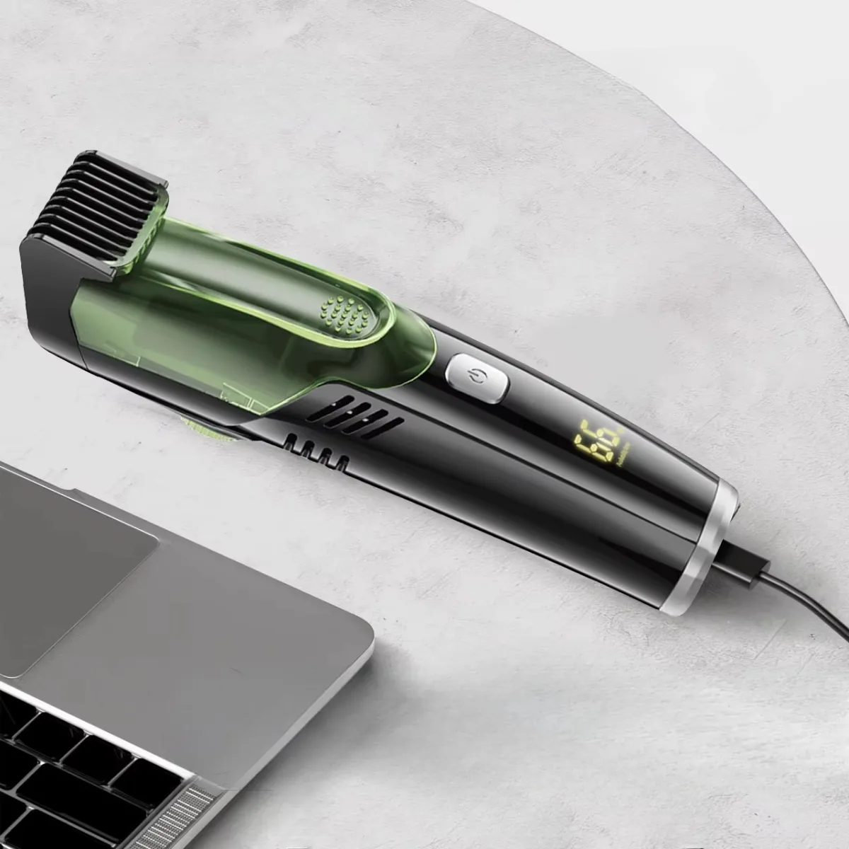 VacuumRazor™ – Johdoton parranajokone imutoiminnolla ja säädettävillä pituuksilla
