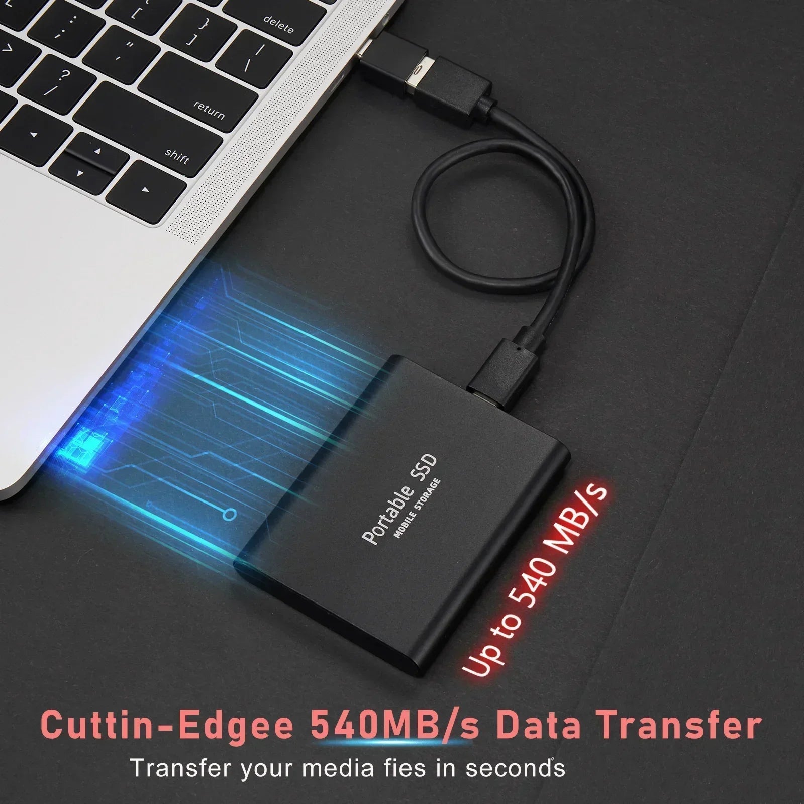 Kannettava SSD Kovalevy 128TB Nopealla Tallennuksella