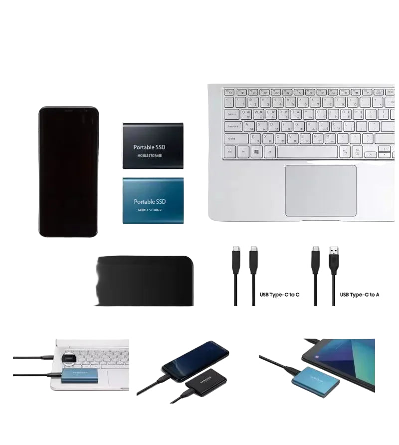 Kannettava SSD Kovalevy 128TB Nopealla Tallennuksella
