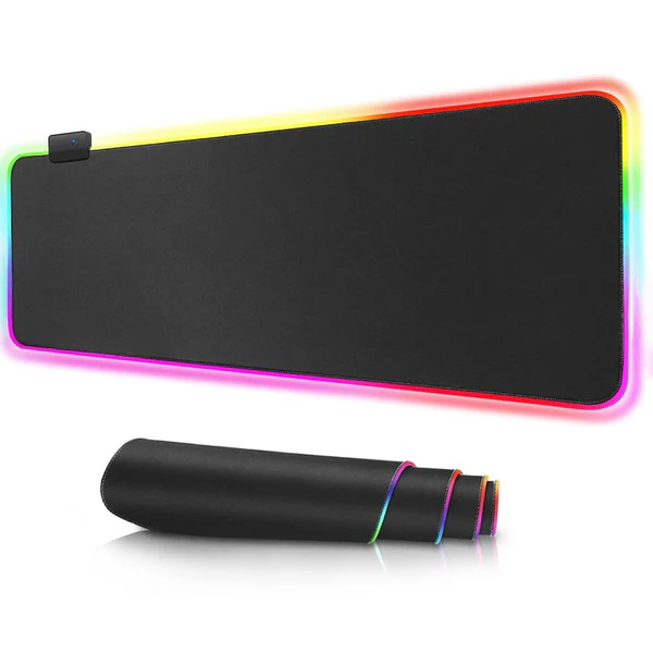 RGB Pelihiirimatto 13 Valotilalla, Nano-Teksturoitu Pinta & Liukumaton Pohja