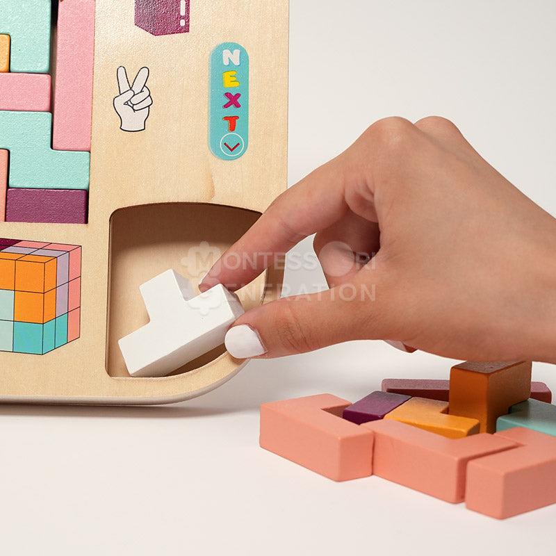 Montessori Tetris puusta