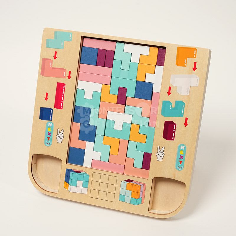 Montessori Tetris puusta