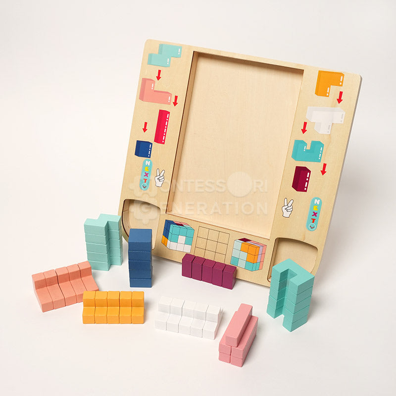 Montessori Tetris puusta