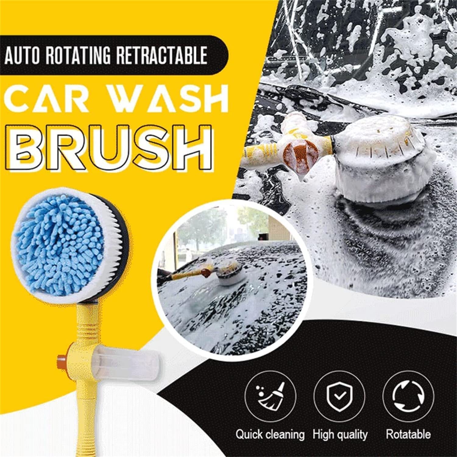 EasyWash – Itsestään Pyörivä Harjasarja Autonpesuun | Nopea & Vaivaton