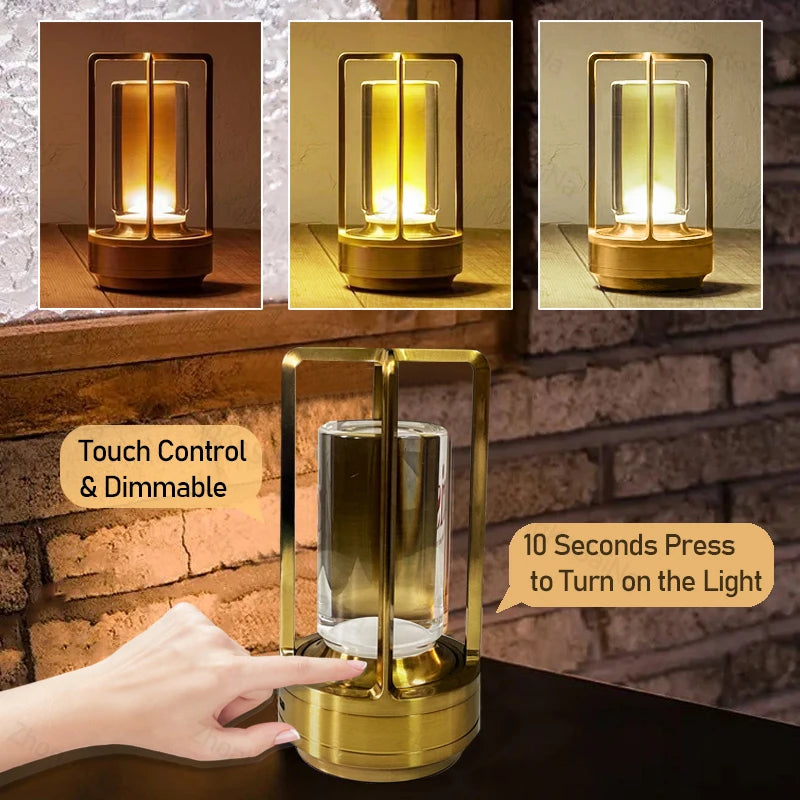 LuminEssence Retro Kosketusvalo – Himmennettävä & Vedenkestävä
